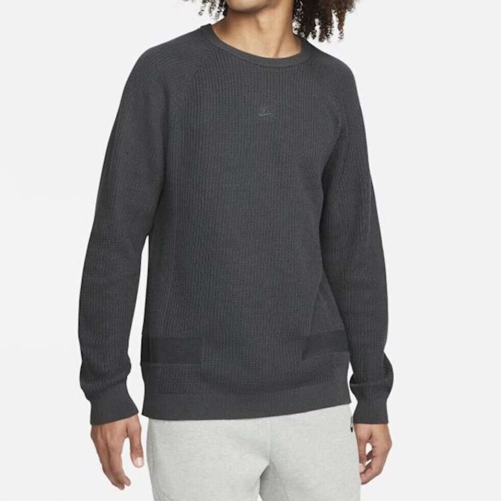 Nike Sportswear Tech Pack Long Sleeve Sweater Anthracite Grey DN3617-060 Mens
